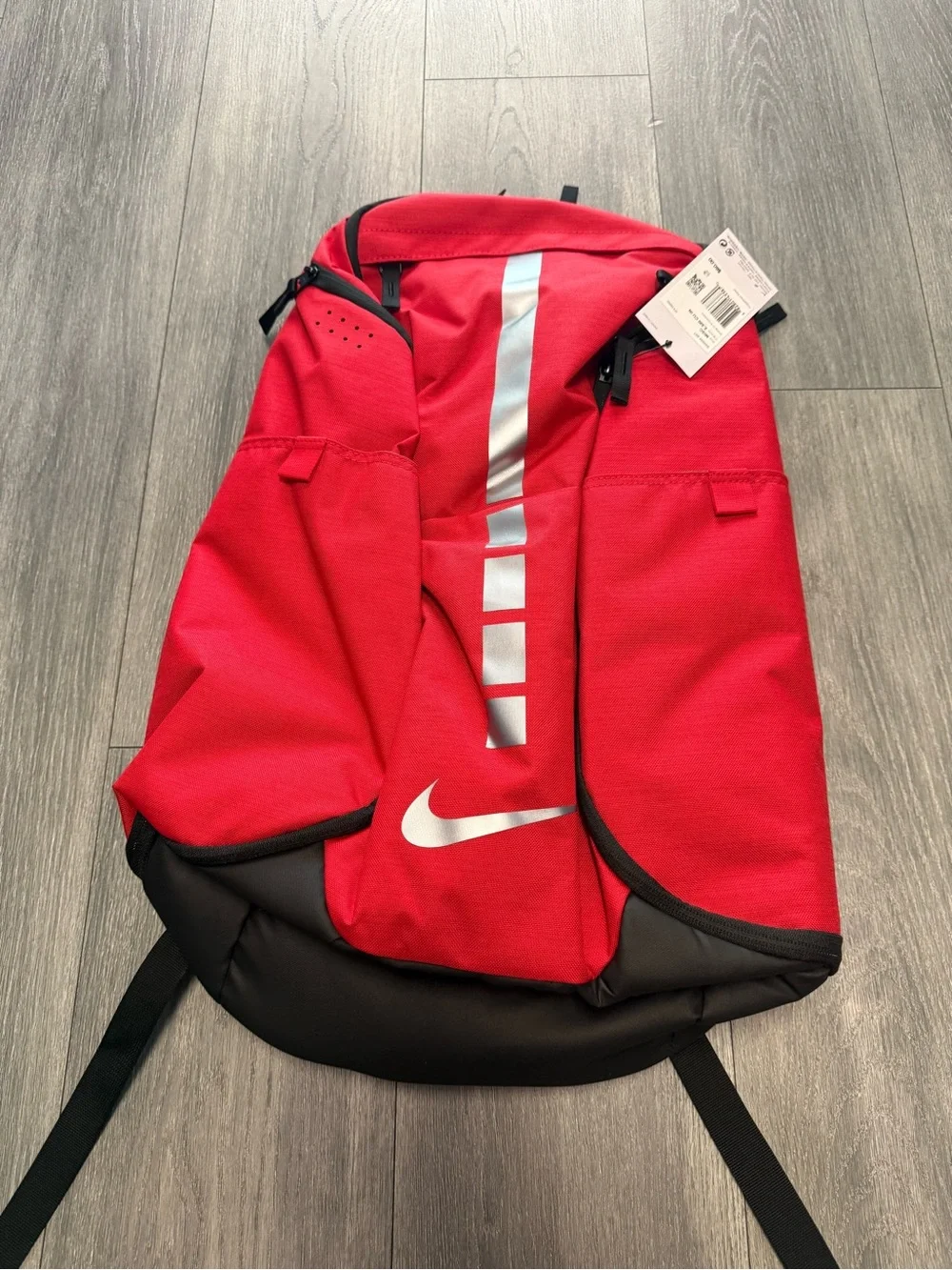 Nike Hoops Elite Pro Backpack Game Red Black Silver Basketball BA5554-657 38L
